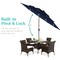 Best Choice Products 10ft 3-Tier Solar Patio Umbrella w/ 24 LED Lights, Tilt Adjustment, Easy Crank